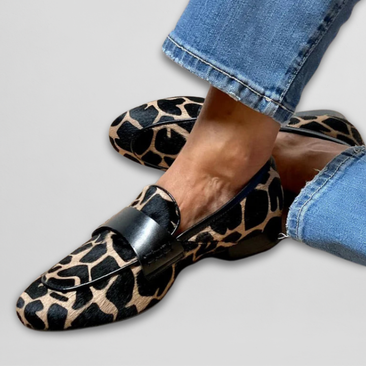 Katie | Ortopedické mokasíny s leopardím potiskem