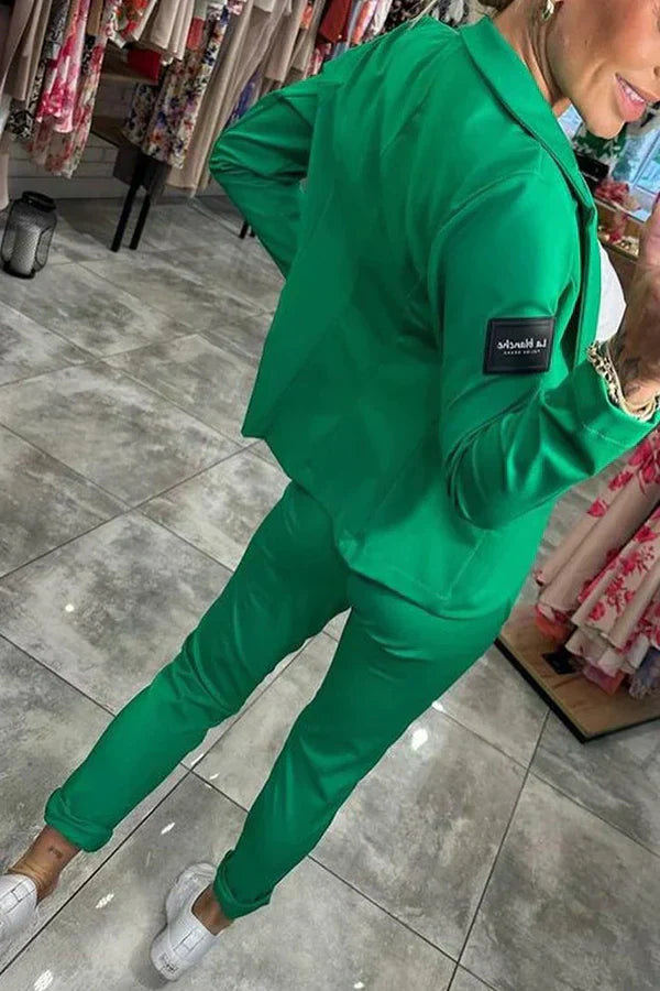 Vendula™ | Elegantní dvoudílný set s blazerem a jogger kalhotami