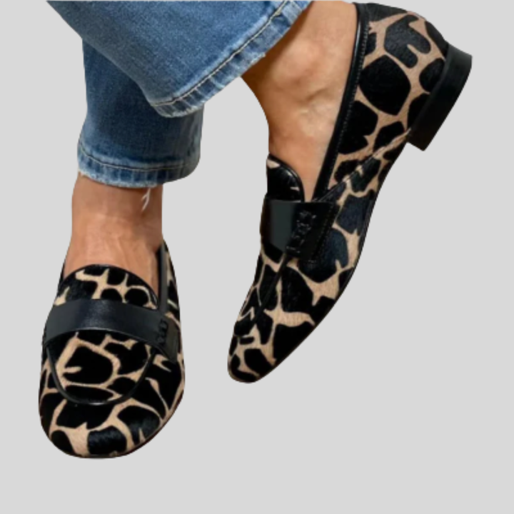 Katie | Ortopedické mokasíny s leopardím potiskem