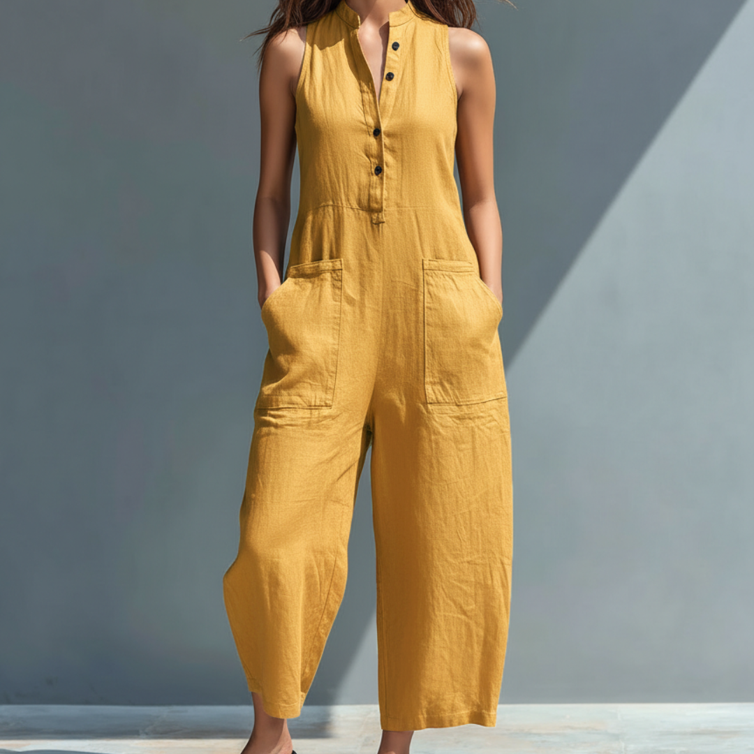 Lucía | Elegantní bezrukávový overal