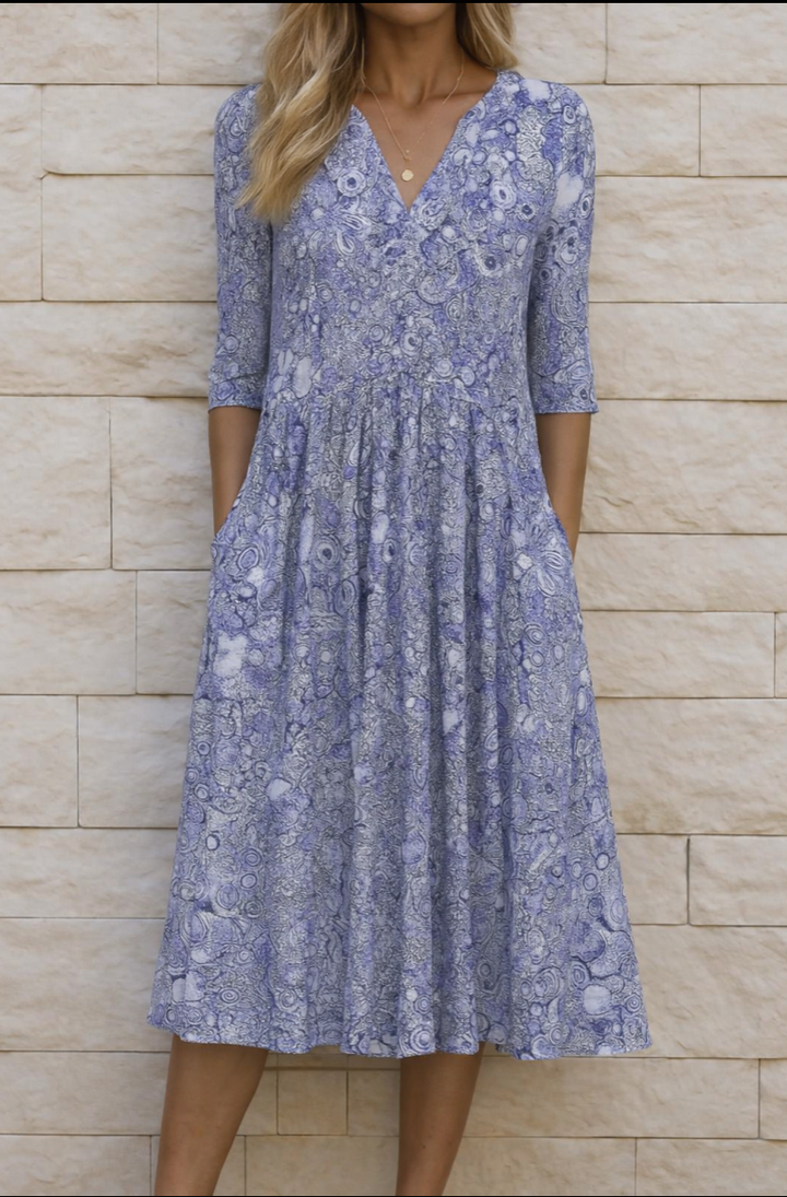 Harlow | Elegantní midi šaty s V-výstřihem