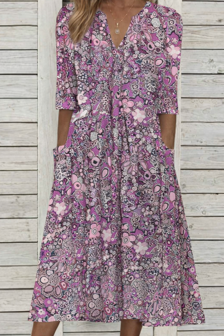 Harlow | Elegantní midi šaty s V-výstřihem