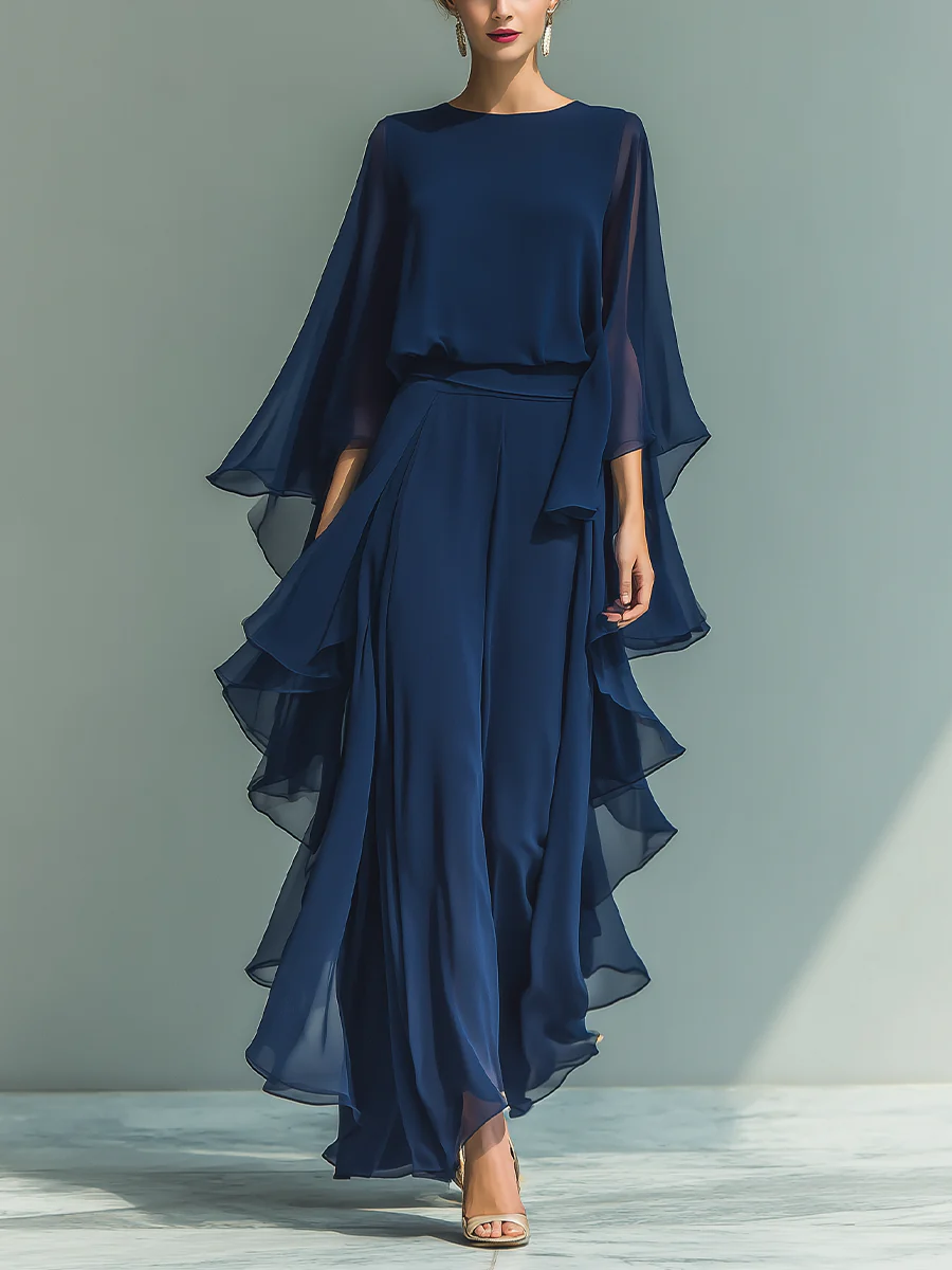 Aurora | Elegantní kompletní souprava z chiffon s volány
