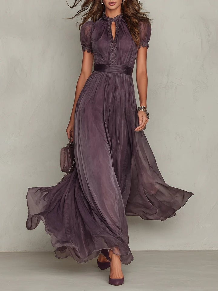 Ashley | Elegantní vintage maxi šaty z šifonu