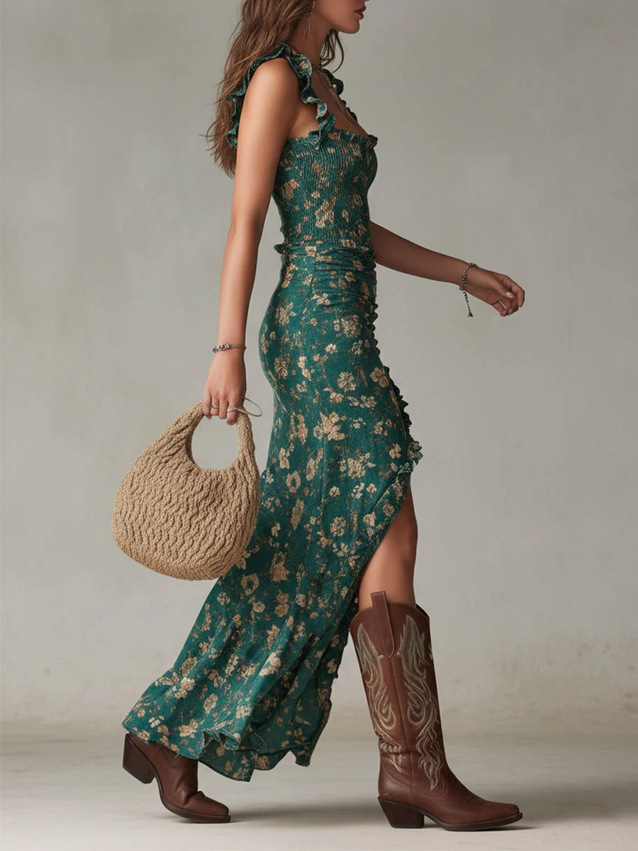 Zara™ | Bohemian Květinové Maxi Šaty
